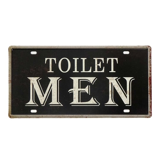 Tabliczka Dekoracyjna Metalowa Toilet Men Rustykalne Uchwyt