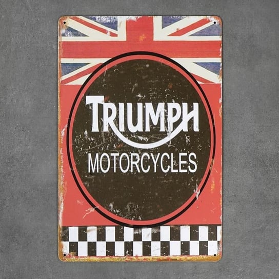 Tabliczka dekoracyjna metalowa TRIUMPH MOTORCYCLES 2 RustykalneUchwyty