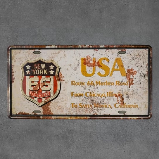 Tabliczka dekoracyjna metalowa USA ROUTE 66 RustykalneUchwyty