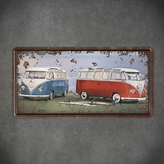 Tabliczka dekoracyjna metalowa VW OGÓREK 2 RustykalneUchwyty