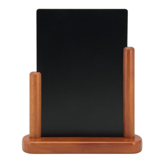 Tabliczka kredowa na stół z lakierowaną, drewnianą podstawką (odcień brązowy) 23,3x20x6 cm Securit