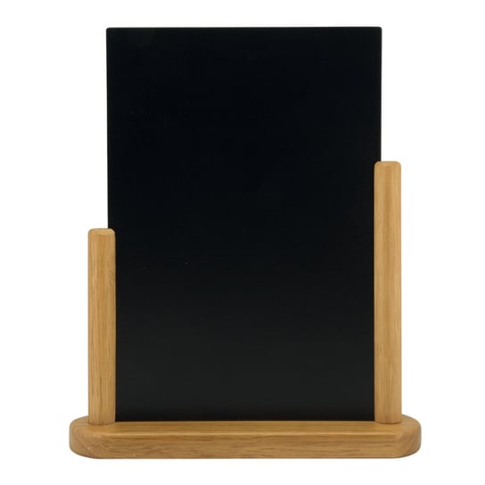 Tabliczka kredowa na stół z lakierowaną, drewnianą podstawką (odcień miodowy) 23,3x20x6 cm Securit