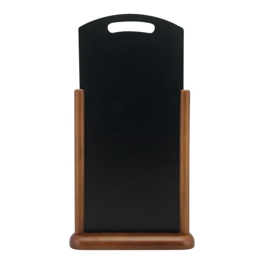 Tabliczka kredowana stół z lakierowaną, drewnianą podstawką (kolor brązowy) i uchwytem 47x27x7 cm Securit