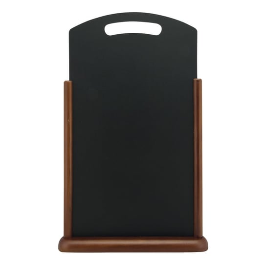 Tabliczka kredowana stół z lakierowaną, drewnianą podstawką (kolor brązowy) i uchwytem 54x35x7 cm Securit