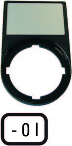 Tabliczka M22S-ST opisowa 0-I 50x30mm czarna Eaton