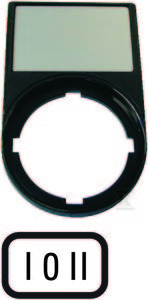 Tabliczka M22S-ST-X93 opisowa I-0-II 50x30mm czarna Eaton