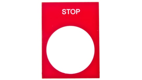 Tabliczka opisowa czerwona prostokątna 30x40mm STOP ZB2BY2304 Schneider Electric