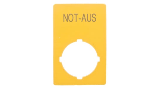 Tabliczka opisowa żółta okrągła NOT-AUS M22-XZK-D99 216471 Eaton