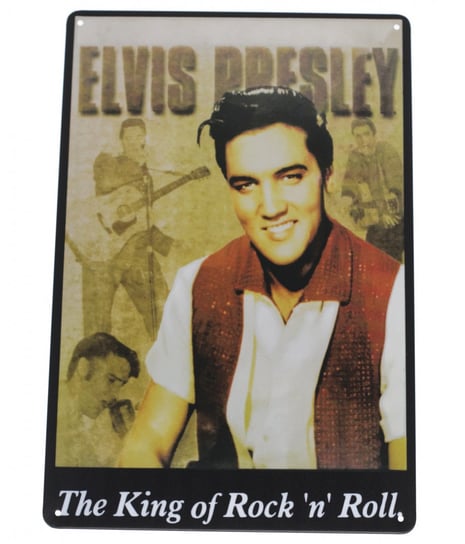 Tabliczka Ozdobna Blacha Elvis Rock Retro Vintage Inna marka