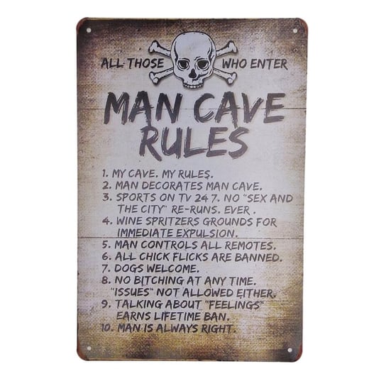 Tabliczka Ozdobna Blacha Vintage Man Cave Rule Inna Marka Sklep Empikcom 0027