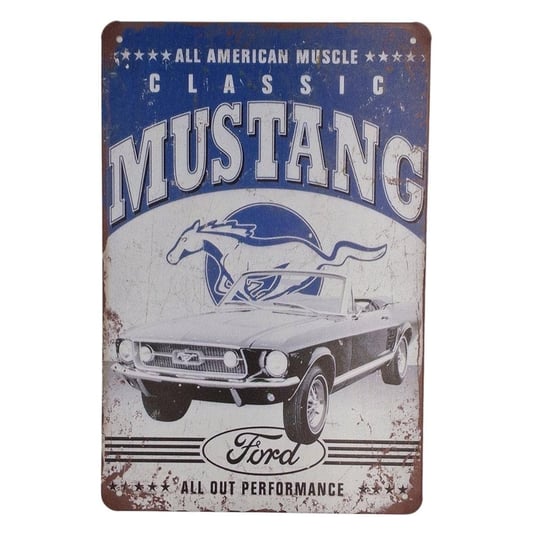 Tabliczka Ozdobna Blacha Vintage Retro Mustang Inna marka