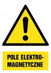 Tabliczka Pole elektro-magnetyczne 10x15cm PCV 1mm HJRG