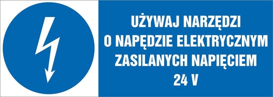Jon O Ujemnym ładunku Elektrycznym Tabliczka Używaj narzędzi o napędzie elektrycznym zasilanych 15x42cm