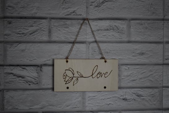Tabliczka z napisem love-dla zakochanych Inna marka