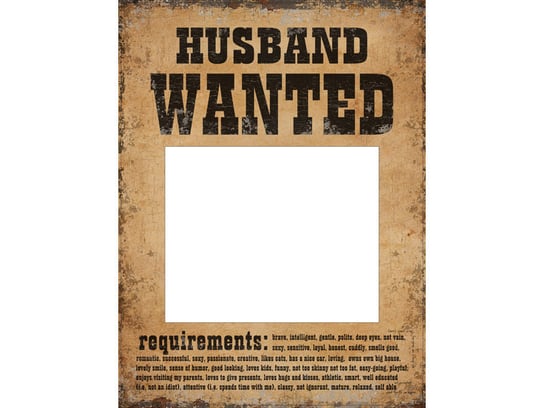 Tabliczki, "Husband Wanted" i "Wife Wanted" Party World