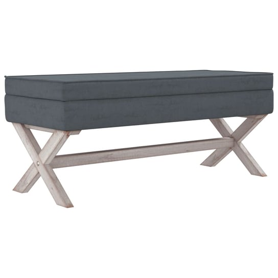 Taboret aksamitny ciemnoszary 110x45x49 cm - franc Inna marka