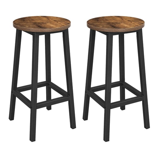 Taboret ciemny brąz barowy do pokoju BEGRYF 32x32x65 BEGRYF
