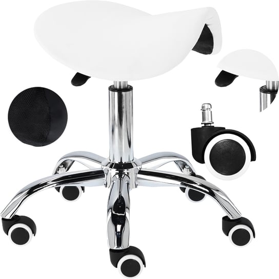 Taboret kosmetyczny krzesło hoker siodło SPA mobilny praktyczny Calissimo