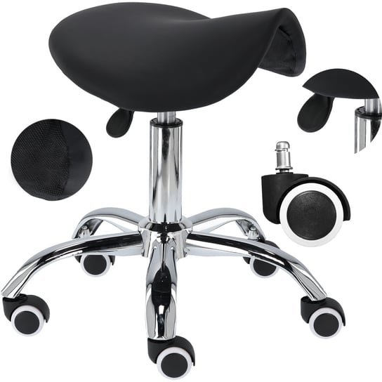 Taboret kosmetyczny krzesło hoker siodło SPA mobilny praktyczny Calissimo