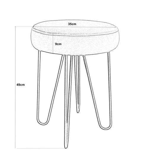 Taboret Venus HAIRPIN noga cza Atos