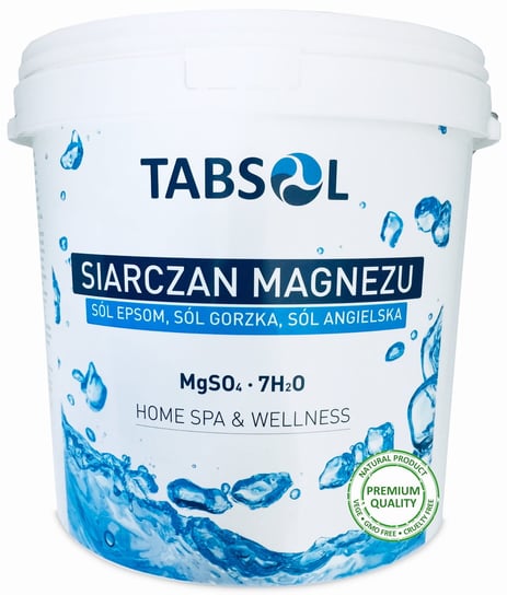 Tabsol, Siarczan magnezu siedmiowodny, sól Epsom, angielska, gorzka, 20kg TABSOL
