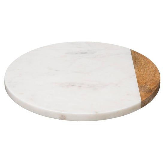 Taca obrotowa GEOM HYGGE, Ø 30 cm, marmur, biała Secret de Gourmet