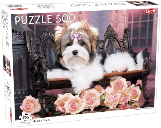 Tactic, puzzle, Animals: Yorkshire Terrier with Roses, 500 el. Tactic