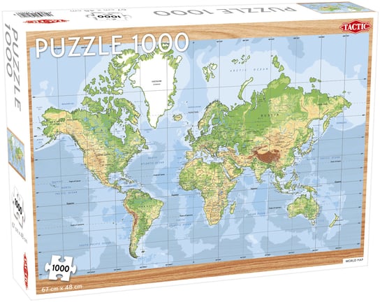 Tactic, puzzle, World Map, 1000 el. Tactic