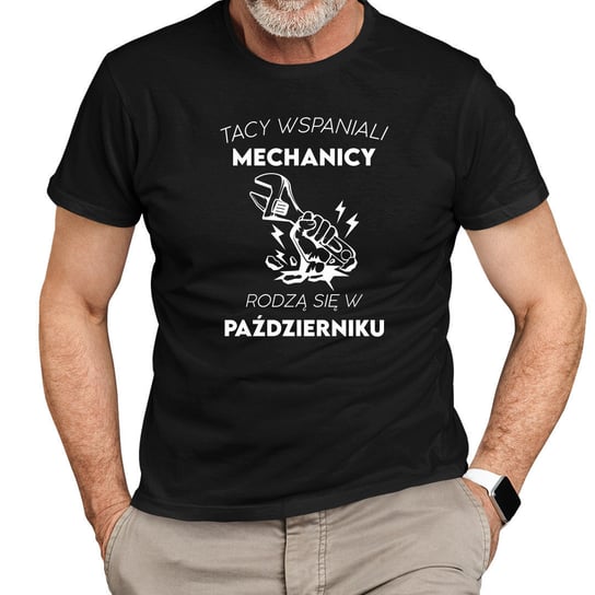 Tacy wspaniali mechanicy rodzą się w Październiku - męska koszulka na prezent Koszulkowy
