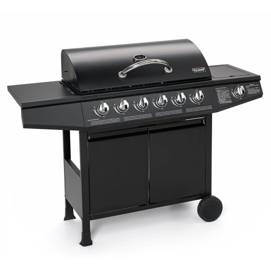 TAINO BASIC 6+1 grill gazowy BBQ GRILLWAGEN palnik ze stali nierdzewnej palnik boczny TÜV Grill TAINO