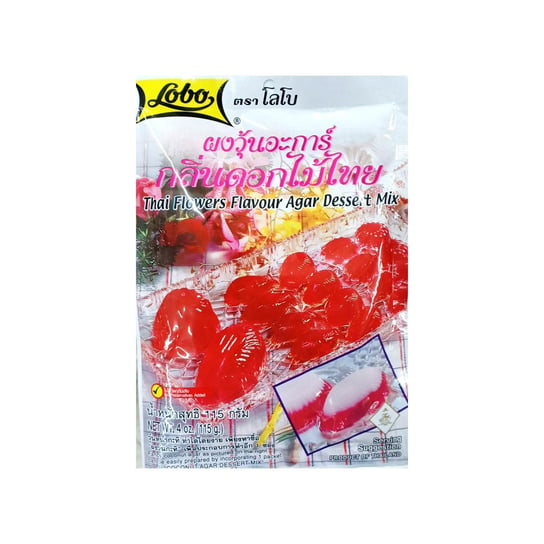Tajska Galaretka z Agarem o Zapachu Tajskich Kwiatów [Gotowa Mieszanka] "Agar Dessert Mix Thai Flowers Flavour" 115g Lobo Lobo