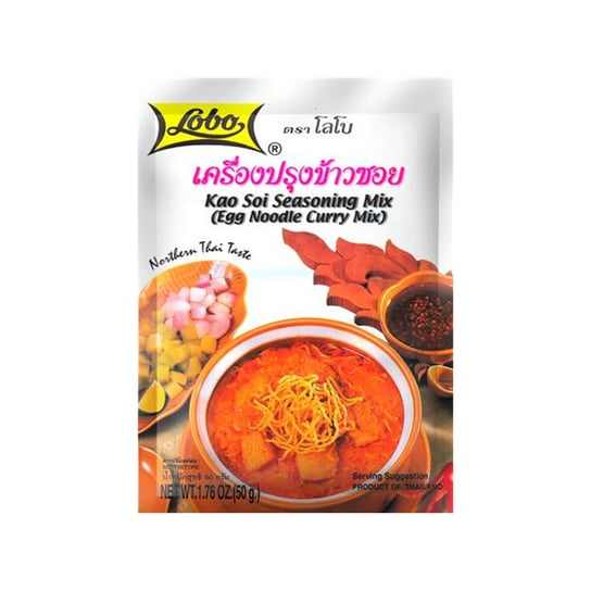 Tajska Mieszanka Przypraw do Kao Soy | Tajskiego Curry z Makaronem Jajecznym "Kao Soy Seasoning Mix | Egg Noodle Curry Mix" 50g Lobo Lobo