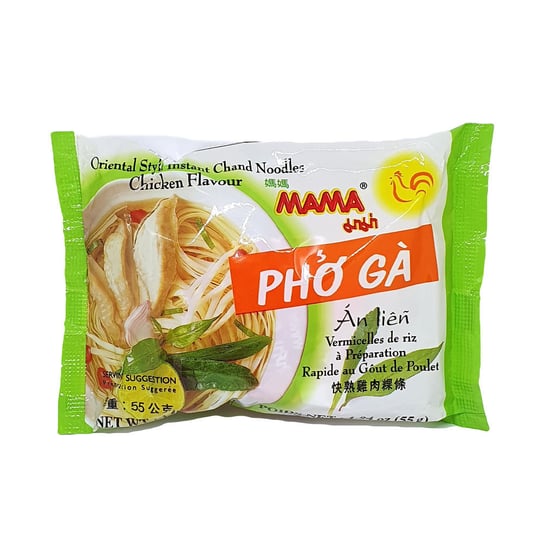 Tajska Zupa Błyskawiczna Z Makaronem Ryżowym Zupa Pho Ga Z Kurczakiem "Pho Ga | Instant Chand Rice Vermicelli Chicken" 55G Mama Inna marka