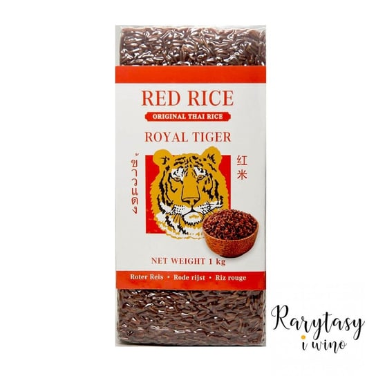 Tajski Ryż Czerwony Cargo Premium Pełnoziarnisty "Red Rice | Original Thai Rice" 1kg Royal Tiger Royal Tiger