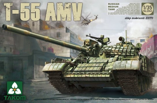 TAKOM 2042 1:35 T-55 AMV model czołgu do sklejania Takom