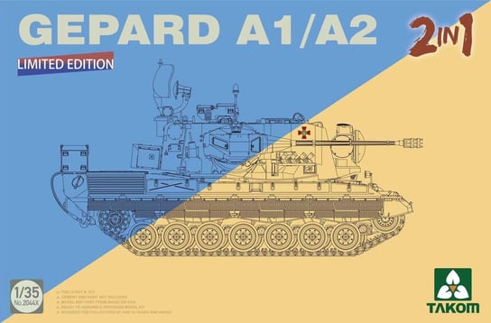 Takom 2044X 1:35 Gepard A1/A2 model do sklejania Takom