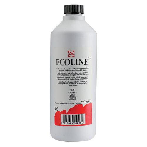 Talens Ecoline farba akwarel płyn 490ml 334 scarle Talens