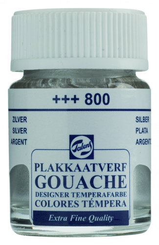 Talens Gouache Extra Fine Farba 16ml 800 Silver Talens