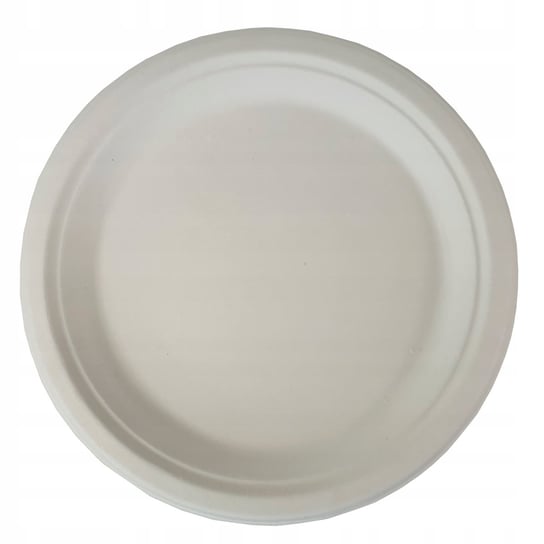TALERZ BIAŁY 9'' z trzciny cukrowej 22cm TALERZYKI papierowe na grilla 10x Torby Pro