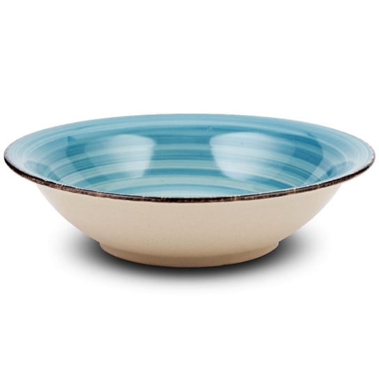 Talerz ceramiczny obiadowy głęboki na zupę FADED BLUE 22 cm NAVA
