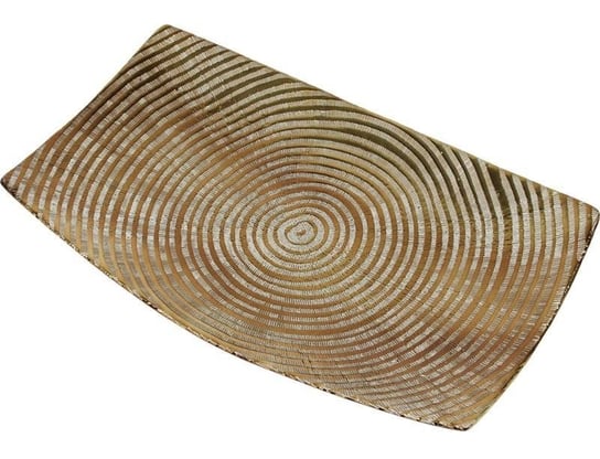 Talerz ceramiczny Silesia, złoty, 40x24,5x5,5 cm Pigmejka