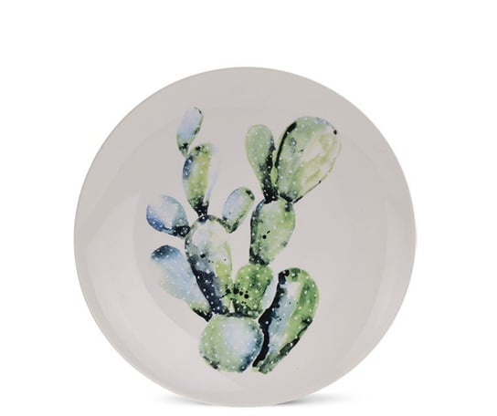 Talerz ceramiczny, tropiki, wzór 2, 20,5 cm 