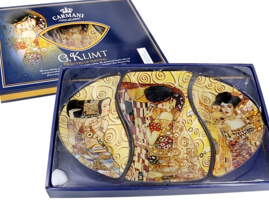 Talerz dekoracyjny - G. Klimt, 3 części Carmani