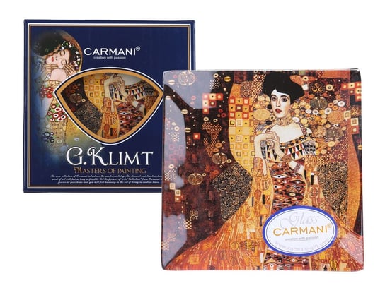 Talerz dekoracyjny - G. Klimt, Adela 13x13cm Carmani
