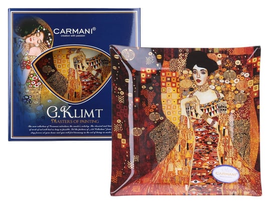 Talerz dekoracyjny - G. Klimt, Adela 25x25cm Carmani