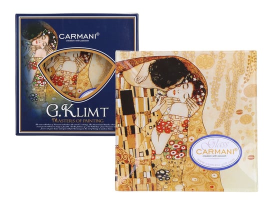 Talerz dekoracyjny - G.Klimt - Pocałunek 13x13cm Carmani