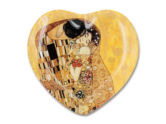Talerz dekoracyjny - G. Klimt - Pocałunek 19x18cm /box Carmani