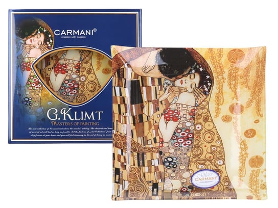 Talerz dekoracyjny - G. Klimt, Pocałunek 25x25cm Carmani