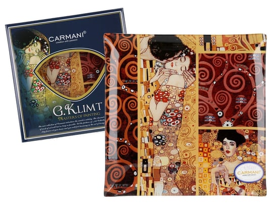 Talerz dekoracyjny - G.Klimt - Pocałunek - 25x25cm Carmani