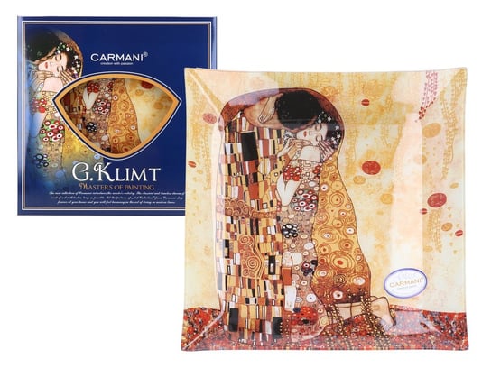 Talerz dekoracyjny - G.Klimt - Pocałunek 30x30cm Carmani